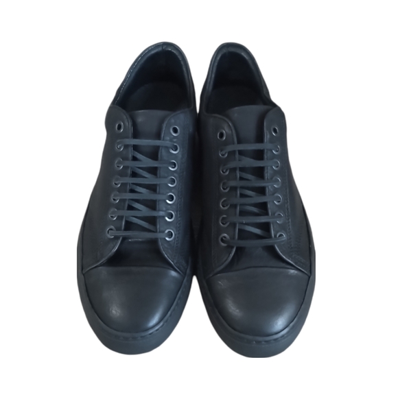 Wings + Horns All Black Low-Top Leather Sneaker Leather Laces EU 39 - Picture 3 of 10